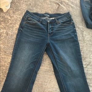 Time and Tru Blue Straight Leg Jeans with Classic Indigo Fade